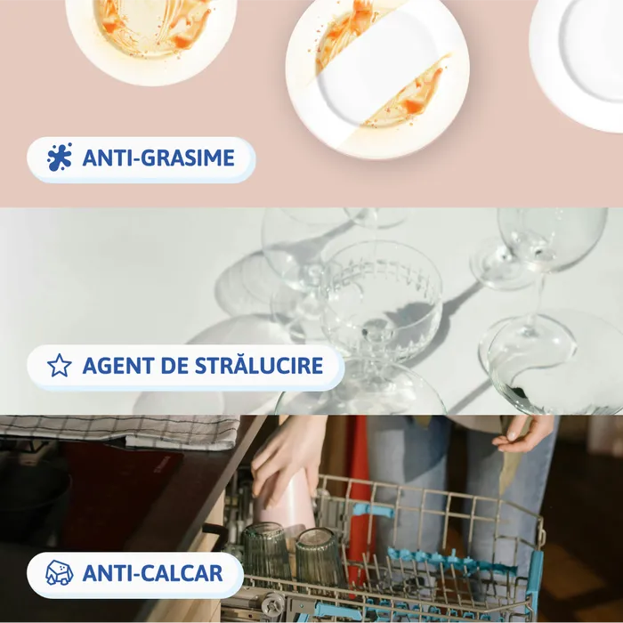 Detergent pentru Mașina de Spălat Vase 6 în 1 - 60 Spălări