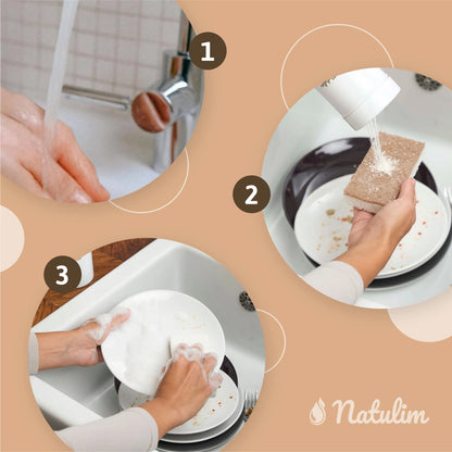 Pachet de bureți ecologici pentru vase