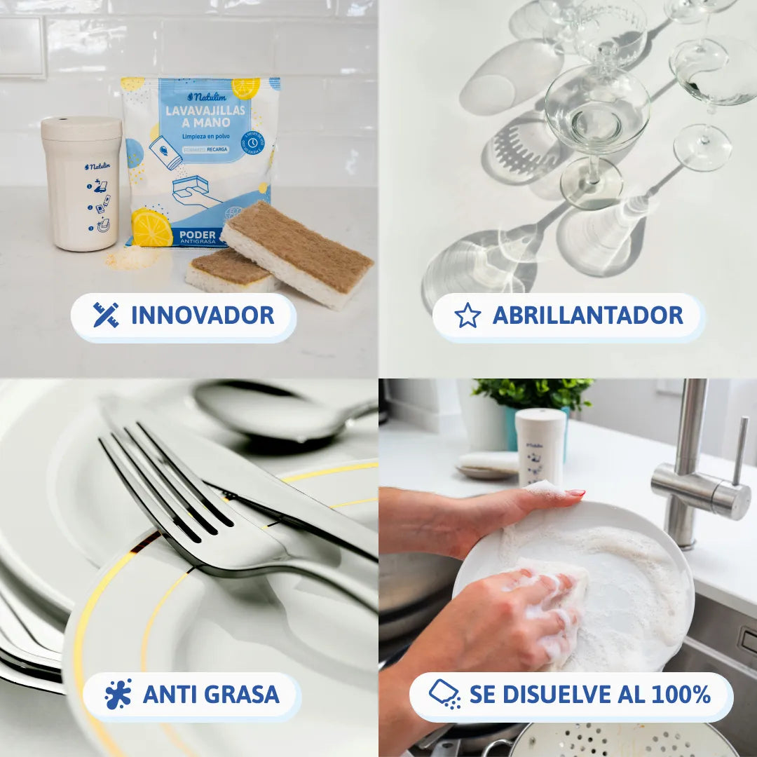 Recipient reutilizabil pentru detergent vase