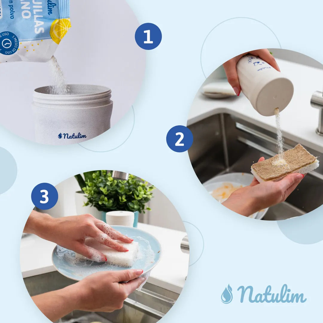 Recipient reutilizabil pentru detergent vase